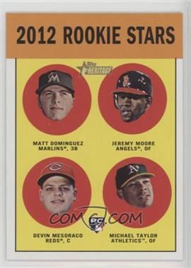 2012 Topps Heritage - [Base] #407 - Rookie Stars - Matt Dominguez, Jeremy Moore, Devin Mesoraco, Michael Taylor