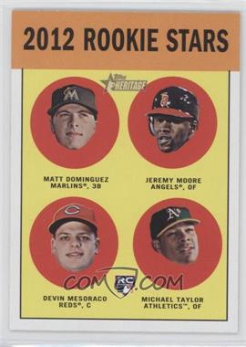 2012 Topps Heritage - [Base] #407 - Rookie Stars - Matt Dominguez, Jeremy Moore, Devin Mesoraco, Michael Taylor