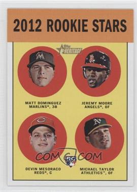 2012 Topps Heritage - [Base] #407 - Rookie Stars - Matt Dominguez, Jeremy Moore, Devin Mesoraco, Michael Taylor