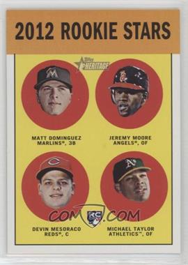 2012 Topps Heritage - [Base] #407 - Rookie Stars - Matt Dominguez, Jeremy Moore, Devin Mesoraco, Michael Taylor