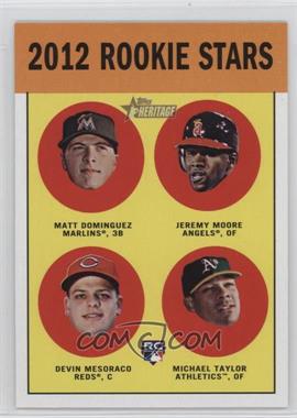 2012 Topps Heritage - [Base] #407 - Rookie Stars - Matt Dominguez, Jeremy Moore, Devin Mesoraco, Michael Taylor