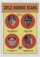 Rookie Stars - Matt Dominguez, Jeremy Moore, Devin Mesoraco, Michael Taylor