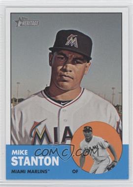 2012 Topps Heritage - [Base] #483.3 - Error Variation - Giancarlo Stanton (Run Stat Listed as "W"; Called Mike on Card)