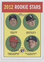 Rookie Stars - John Gaub, Addison Reed, Adron Chambers, Dellin Betances (Base)