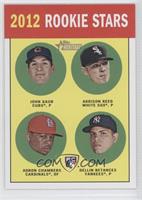 Rookie Stars - John Gaub, Addison Reed, Adron Chambers, Dellin Betances (Base)