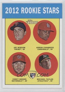 2012 Topps Heritage - [Base] #95 - Rookie Stars - Joe Benson, Adron Chambers, Corey Brown, Michael Taylor