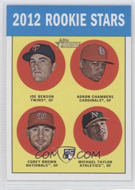 2012 Topps Heritage - [Base] #95 - Rookie Stars - Joe Benson, Adron Chambers, Corey Brown, Michael Taylor