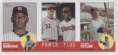 2012 Topps Heritage - Boxloader Ad Panel #_SBUT - Rafael Soriano, Jay Bruce, Justin Upton, Michael Taylor