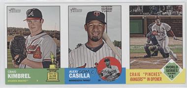 2012 Topps Heritage - Boxloader Ad Panel #KCC - Craig Kimbrel, Allen Craig, Alexi Casilla