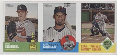 2012 Topps Heritage - Boxloader Ad Panel #KCC - Craig Kimbrel, Allen Craig, Alexi Casilla