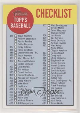 2012 Topps Heritage - Checklist #C5 - Checklist