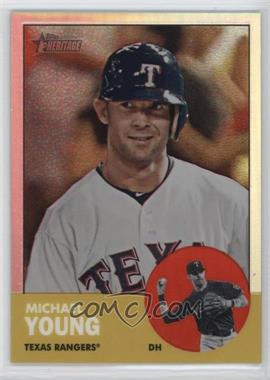 2012 Topps Heritage - Chrome - Refractor #HP11 - Michael Young /563