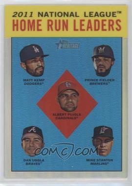 2012 Topps Heritage - Chrome - Refractor #HP93 - League Leaders - Matt Kemp, Prince Fielder, Albert Pujols, Dan Uggla, Mike Stanton /563