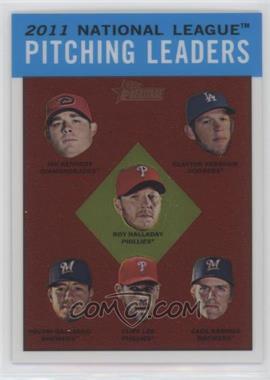 2012 Topps Heritage - Chrome #HP94 - League Leaders - Roy Halladay, Ian Kennedy, Clayton Kershaw, Yovani Gallardo, Cliff Lee, Zack Greinke /1963