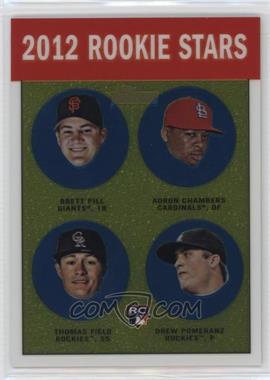 2012 Topps Heritage - Chrome #HP98 - Rookie Stars - Brett Pill, Adron Chambers, Drew Pomeranz, Thomas Field /1963