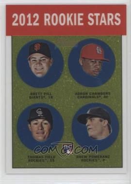 2012 Topps Heritage - Chrome #HP98 - Rookie Stars - Brett Pill, Adron Chambers, Drew Pomeranz, Thomas Field /1963