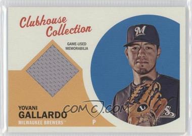 2012 Topps Heritage - Clubhouse Collection Relic #CCR-YG - Yovani Gallardo