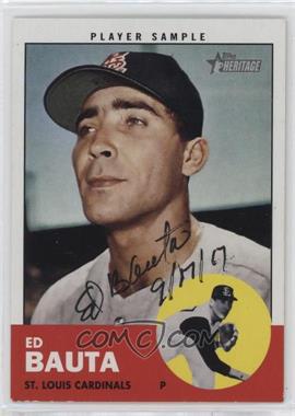 2012 Topps Heritage - Real One Autographs - Player Samples #ROA-EB - Ed Bauta