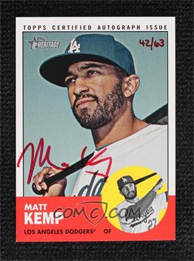 2012 Topps Heritage - Real One Autographs - Special Edition Red Ink #ROA-MK - Matt Kemp /63
