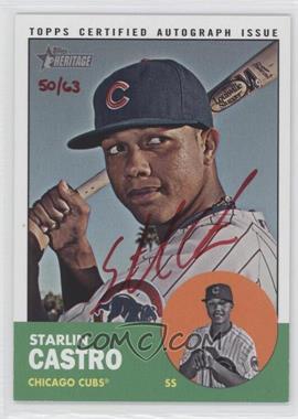 2012 Topps Heritage - Real One Autographs - Special Edition Red Ink #ROA-SC - Starlin Castro /63