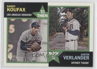 2012 Topps Heritage - Then and Now #TN-KV - Sandy Koufax, Justin Verlander