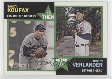 2012 Topps Heritage - Then and Now #TN-KV - Sandy Koufax, Justin Verlander