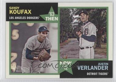 2012 Topps Heritage - Then and Now #TN-KV - Sandy Koufax, Justin Verlander