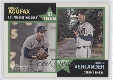 2012 Topps Heritage - Then and Now #TN-KV - Sandy Koufax, Justin Verlander