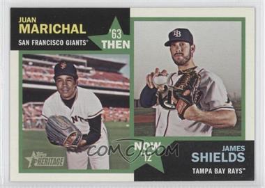 2012 Topps Heritage - Then and Now #TN-MS - Juan Marichal, James Shields