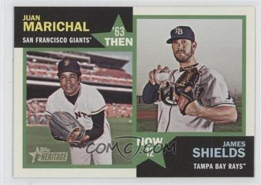 2012 Topps Heritage - Then and Now #TN-MS - Juan Marichal, James Shields