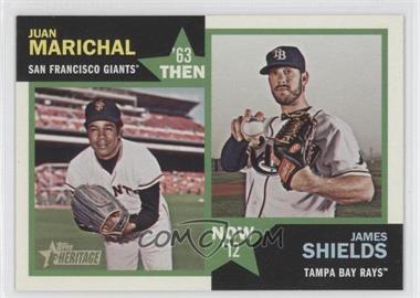 2012 Topps Heritage - Then and Now #TN-MS - Juan Marichal, James Shields