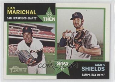 2012 Topps Heritage - Then and Now #TN-MS - Juan Marichal, James Shields