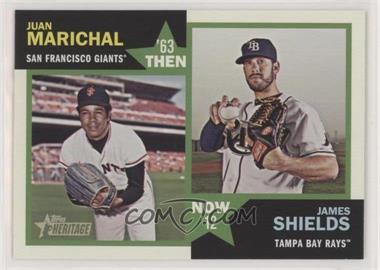 2012 Topps Heritage - Then and Now #TN-MS - Juan Marichal, James Shields