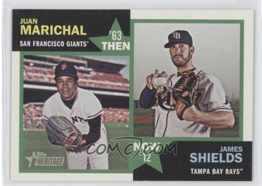 2012 Topps Heritage - Then and Now #TN-MS - Juan Marichal, James Shields