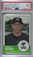 Christian Yelich (Green Background; Hammerheads Logo in Inset) [PSA 9 …