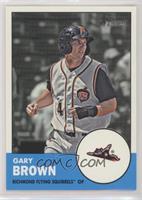 Gary Brown (Blue Background; Fliying Squirrels Logo in Inset)