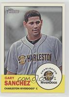 Gary Sanchez (Yellow Background; RiverDogs logo in Inset)