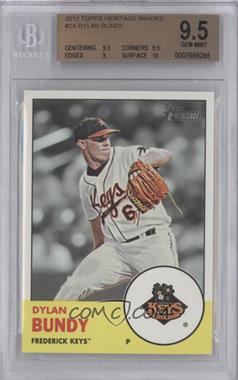 2012 Topps Heritage Minor League Edition - [Base] #2.1 - Dylan Bundy (Yellow Background; Logo) [BGS 9.5 GEM MINT]