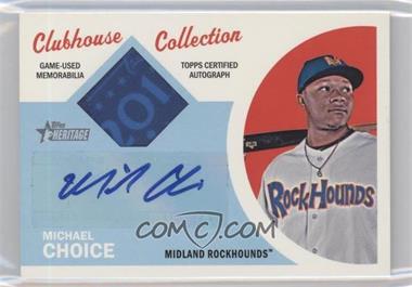 2012 Topps Heritage Minor League Edition - Clubhouse Collection Autographed Patches #CCAP-MC - Michael Choice /10