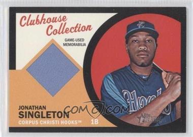 2012 Topps Heritage Minor League Edition - Clubhouse Collection Relics - Black Border #CCR-JS - Jon Singleton /50