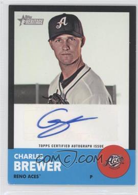 2012 Topps Heritage Minor League Edition - Real One Autographs - Black Border #ROA-CB - Charles Brewer /50