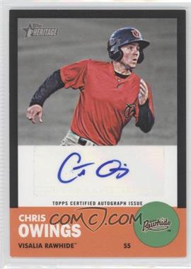 2012 Topps Heritage Minor League Edition - Real One Autographs - Black Border #ROA-CO - Chris Owings /50