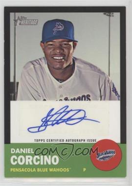 2012 Topps Heritage Minor League Edition - Real One Autographs - Black Border #ROA-DC - Daniel Corcino /50