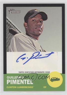 2012 Topps Heritage Minor League Edition - Real One Autographs - Black Border #ROA-GP - Guillermo Pimentel /50