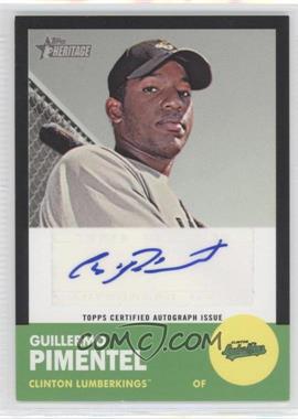 2012 Topps Heritage Minor League Edition - Real One Autographs - Black Border #ROA-GP - Guillermo Pimentel /50