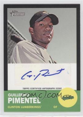 2012 Topps Heritage Minor League Edition - Real One Autographs - Black Border #ROA-GP - Guillermo Pimentel /50