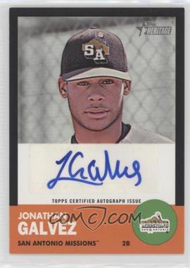 2012 Topps Heritage Minor League Edition - Real One Autographs - Black Border #ROA-JG - Jonathan Galvez /50