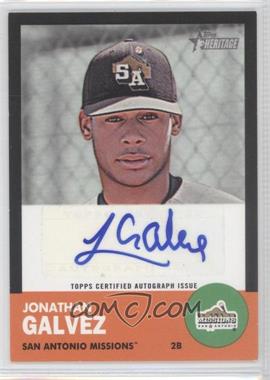 2012 Topps Heritage Minor League Edition - Real One Autographs - Black Border #ROA-JG - Jonathan Galvez /50