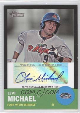 2012 Topps Heritage Minor League Edition - Real One Autographs - Black Border #ROA-LM - Levi Michael /50