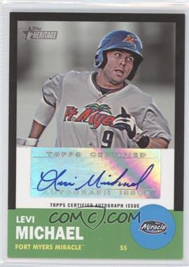 2012 Topps Heritage Minor League Edition - Real One Autographs - Black Border #ROA-LM - Levi Michael /50